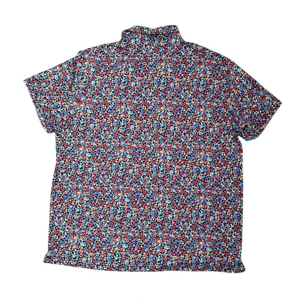 Birdie Bound Golf Polo Shirt All Over Floral Print Mens 2XL Stretch Performance - Picture 3 of 7